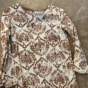 Batik style swim cover up